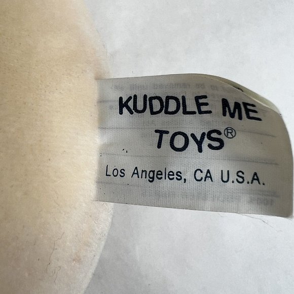 Kuddle Me Toys Velboa Bunny Rabbit Plush with Ribbon 14 Inch 1999 Stuffed Animal - Picture 7 of 7